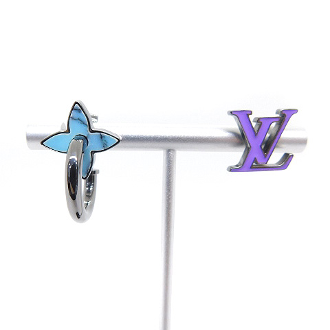 ルイヴィトン LOUIS VUITTON ブックルモノグラム ビーズ ピアス リング  