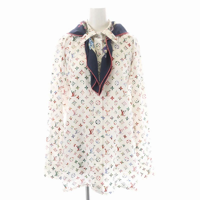 ルイヴィトン LOUIS VUITTON ヴィンテージフラワースカーフモノグラム 