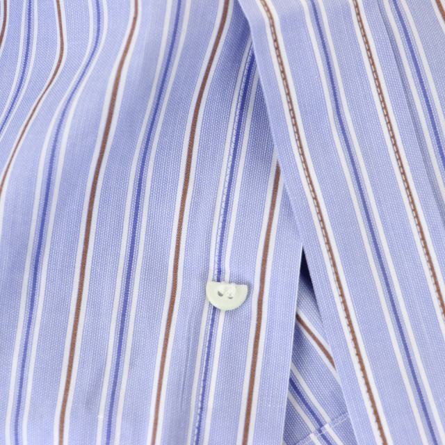 ✨新品✨Christian Diorクリスチャンディオール半袖ストライプシャツS 80s Christian Dior ストライプ 半袖 リネン オープンカラー