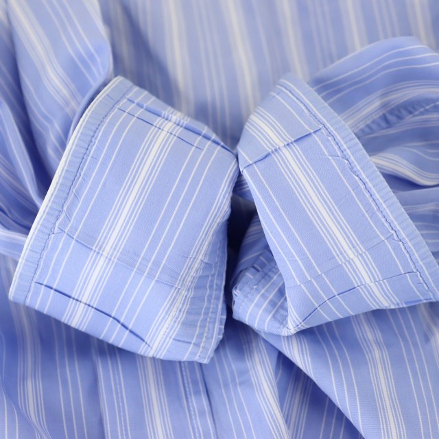 エルメス HERMES ヴィンテージ マルチストライプ 長袖 シャツ 16 1/2