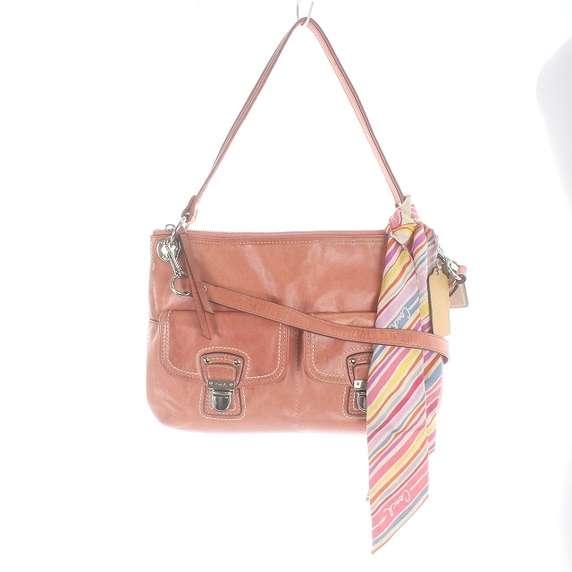 コーチ COACH ショルダーバッグ ハンドバッグ 2way レザー ピンク 