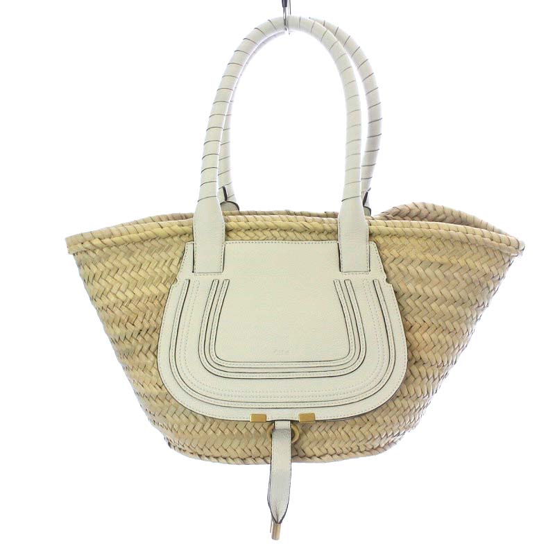 クロエ CHLOE マーシー MARCIE かごバッグ バスケット トートバッグ 白  