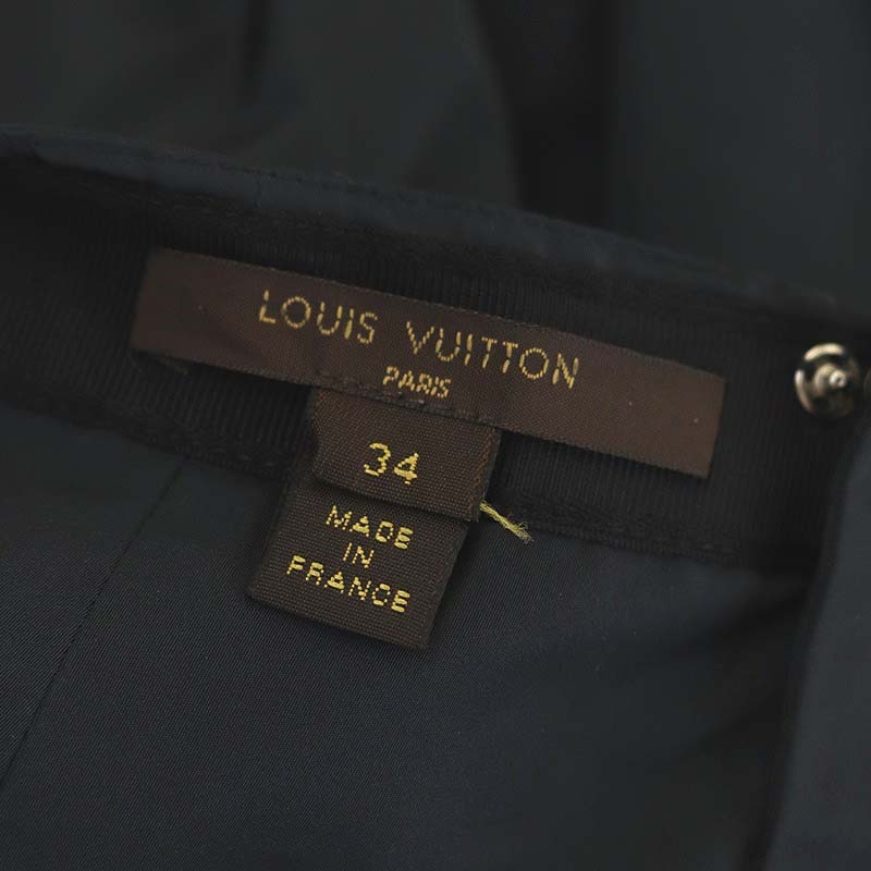 ルイヴィトン LOUIS VUITTON バルーンスカート ミニ タック シルク混 