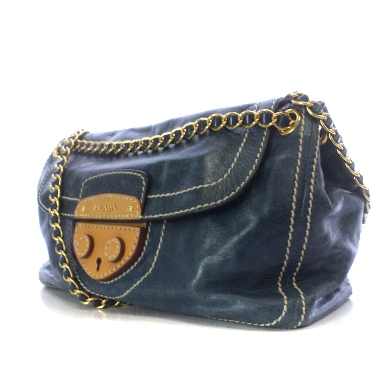 プラダ PRADA VITELLO SHINE チェーンショルダーバッグ ワンショルダー 