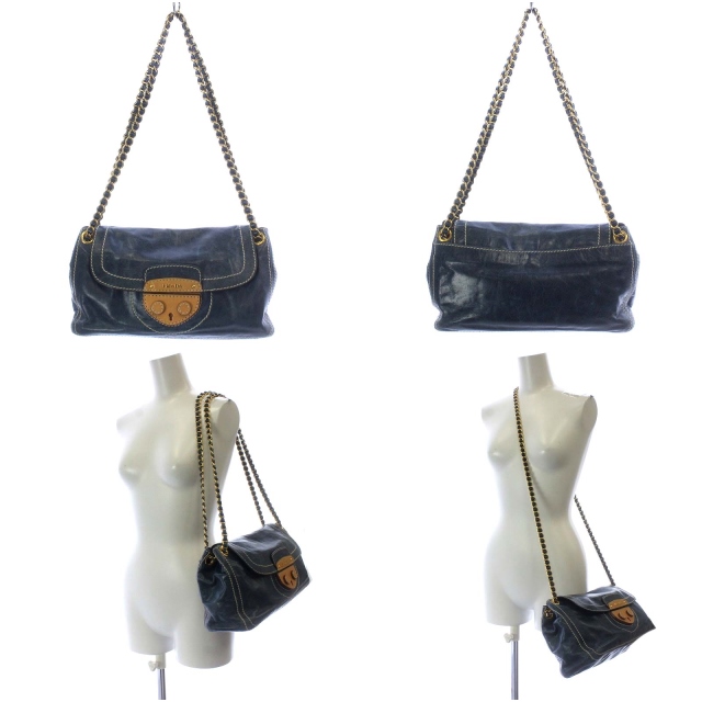 プラダ PRADA VITELLO SHINE チェーンショルダーバッグ ワンショルダー 