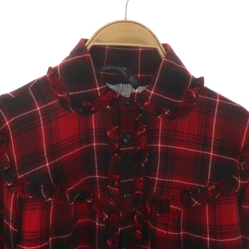 ポロ ラルフローレン POLO RALPH LAUREN 長袖シャツ チェック フリル 