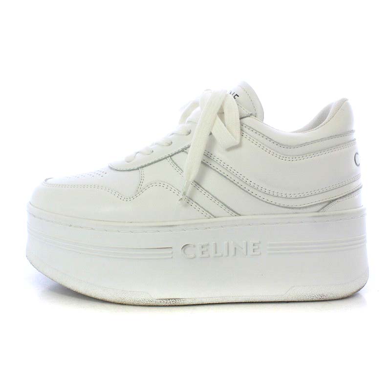セリーヌ CELINE ブロックスニーカー ウェッジアウトソール カーフ 