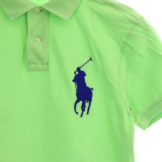 新品未使用 POLO RALPH LAUREN S コットン鹿子ポロシャツ 緑 新品未使用 POLO RALPH LAUREN S コットン鹿子ポロシャツ 緑