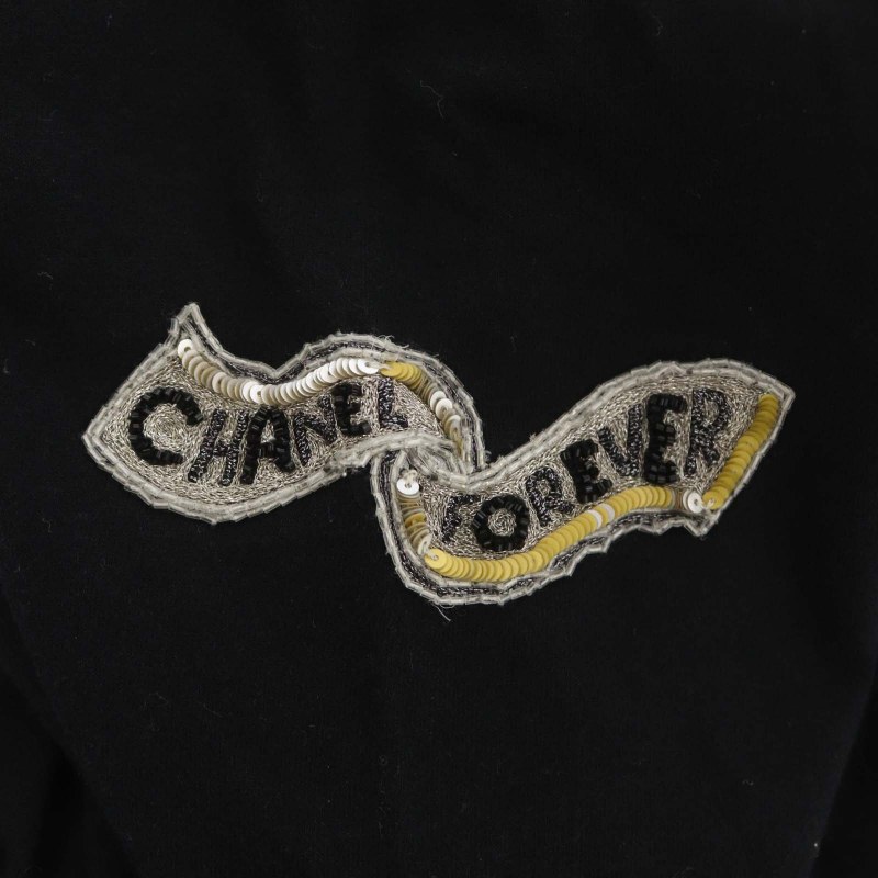 シャネル CHANEL ロゴビーズ装飾 ロングスリーブカットソー ロン 