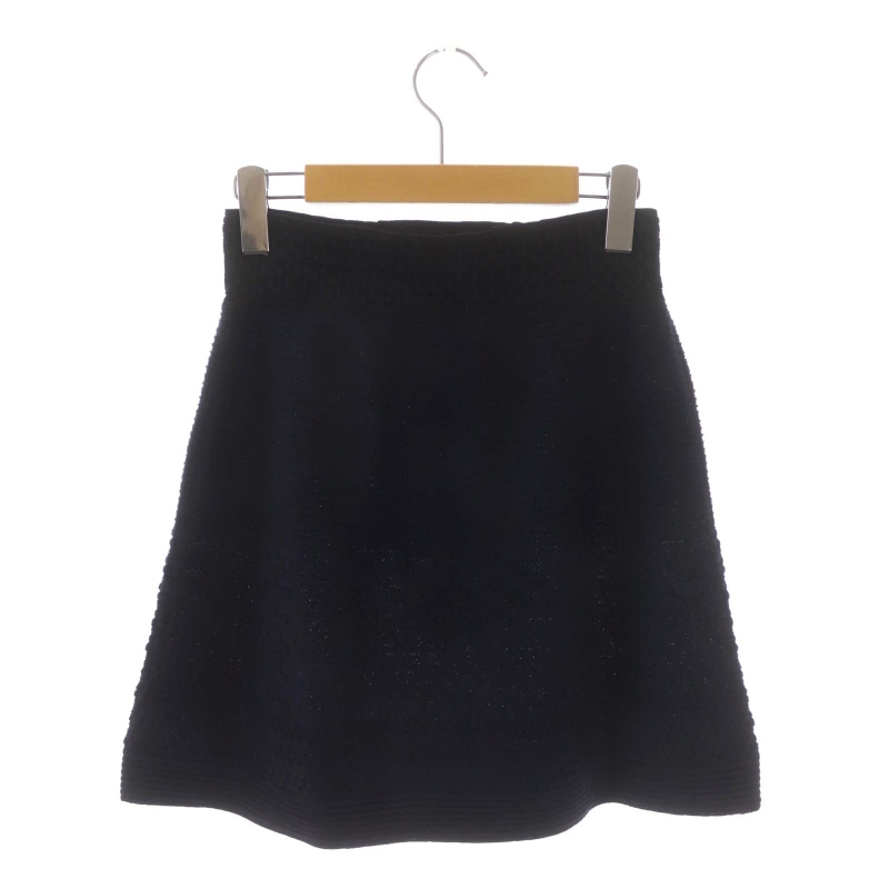 シャネル CHANEL 14S ウエストココマーク ニットスカート ミニ フレア  