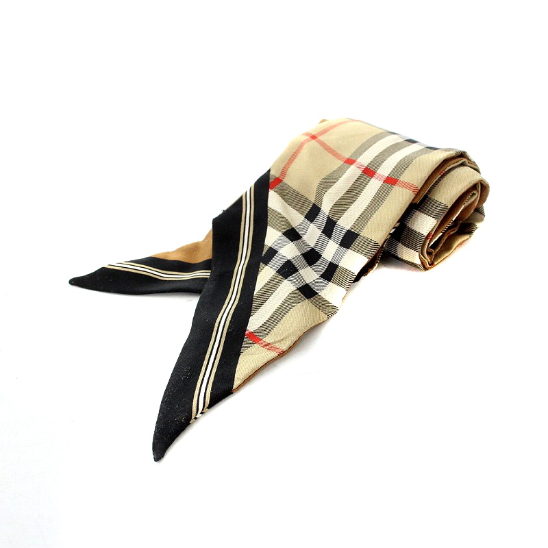 美品【BURBERRY】バーバリー　スキニースカーフ　チェック　ブラウン 楽天市場】BURBERRY バーバリー スキニースカーフ 180×8 レディース