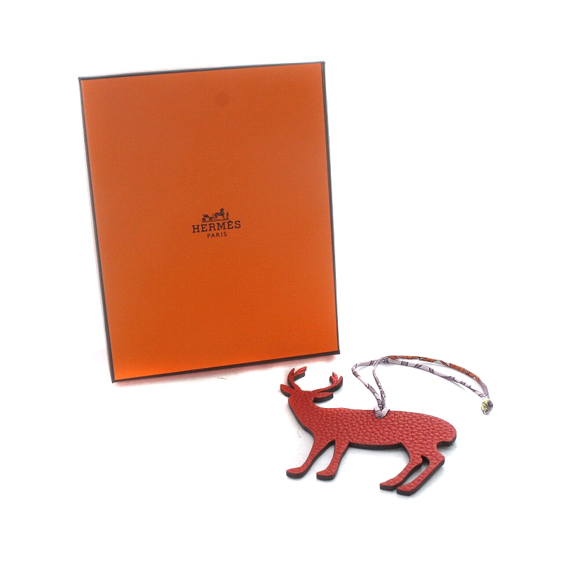 エルメス HERMES petit H DEER バッグチャーム 鹿モチーフ