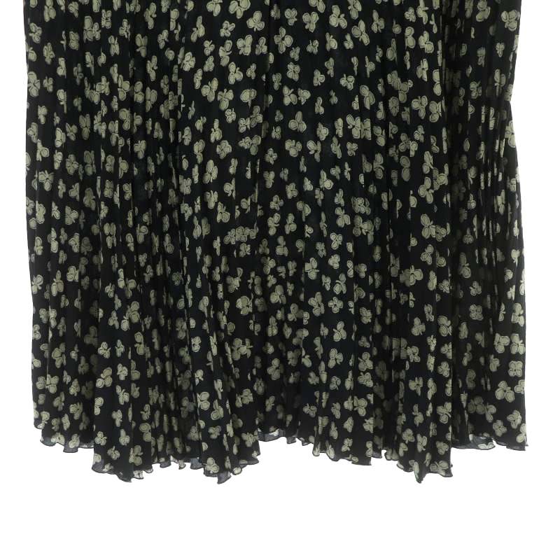 ヴァレンティノ ヴァレンチノ VALENTINO シルク総柄プリントプリーツ  