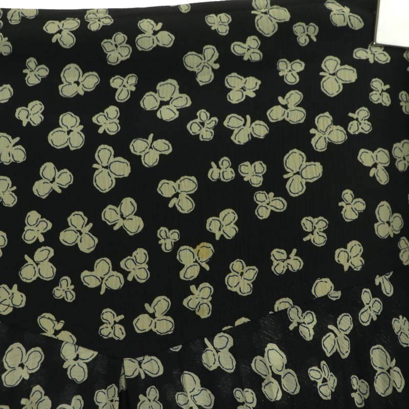 ヴァレンティノ ヴァレンチノ VALENTINO シルク総柄プリントプリーツ  