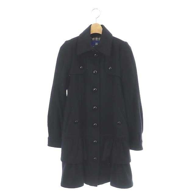 バーバリーブルーレーベル BURBERRY BLUE LABEL フリルロングコート  