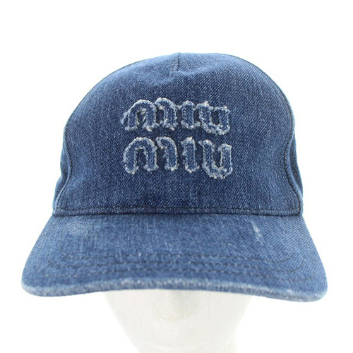 新品同様 ミュウミュウMIUMIU キャップ べから 
