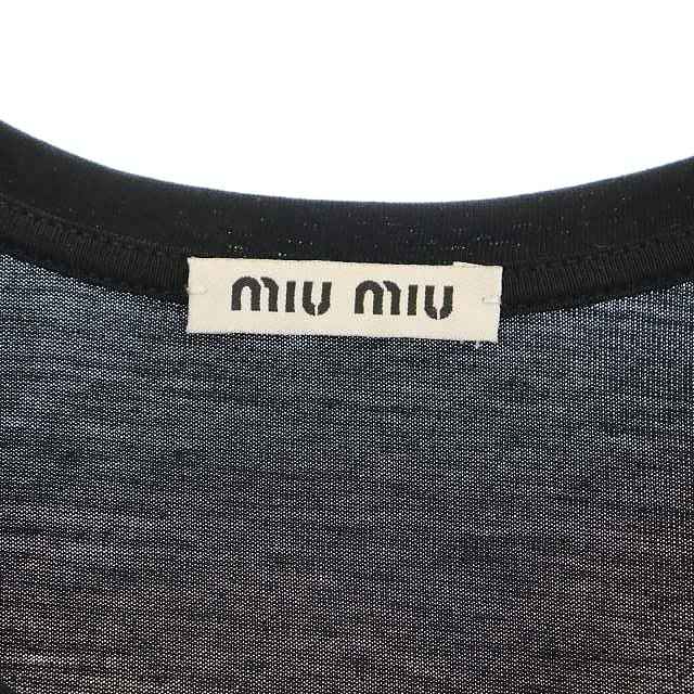 ミュウミュウ miumiu ティアードフリルノースリーブトップス 