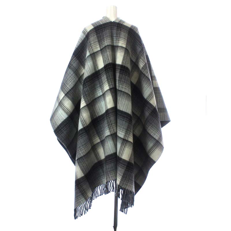 グッチ GUCCI GG モノグラム リバーシブル ポンチョ ケープ タータン  