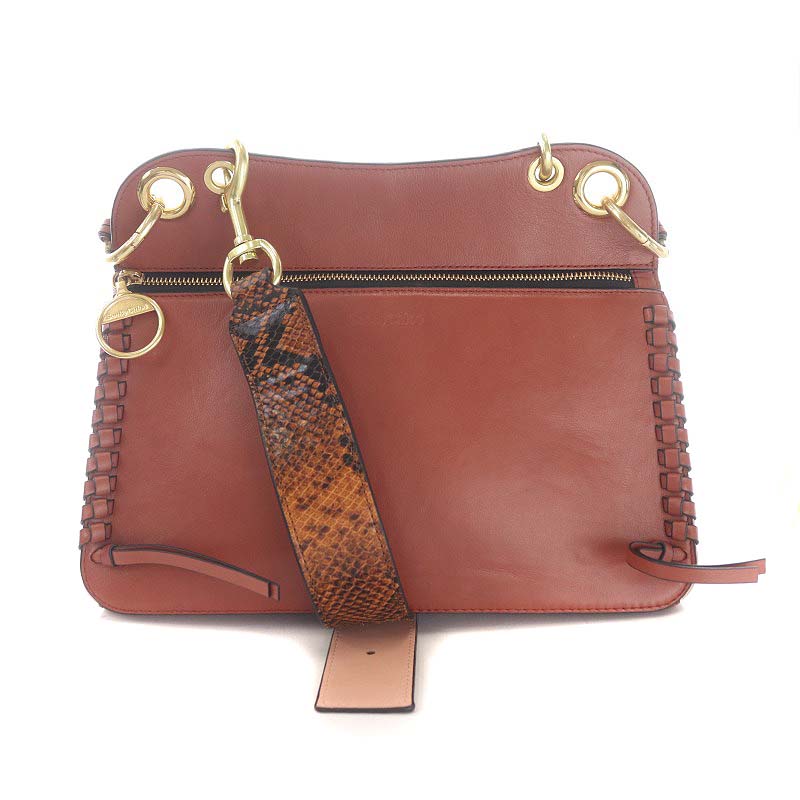 赤 クラッチバッグ See につまら Chloe By