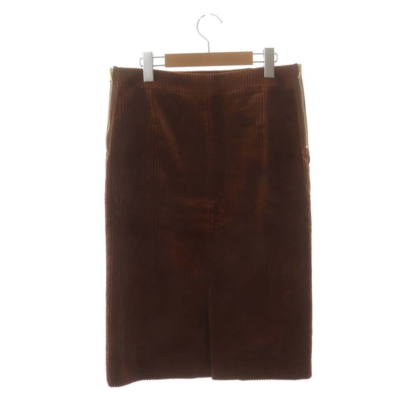 ドゥロワー Drawer ワイドコーデュロイスカート タイト ミディ丈 ひざ  