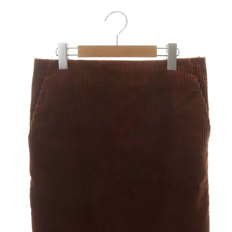 ドゥロワー Drawer ワイドコーデュロイスカート タイト ミディ丈 ひざ  