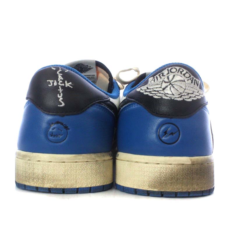 ナイキ　トラヴィススコット　フラグメント　ブルー　27.5 Travis Scott × Fragment × Nike Air Jordan 1 Retro High OG SP