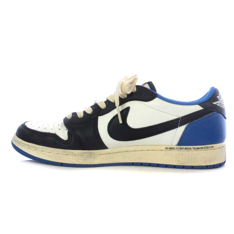 ナイキ　トラヴィススコット　フラグメント　ブルー　27.5 ナイキ NIKE Travis Scott × Fragment × Nike Air Jordan 1 Low