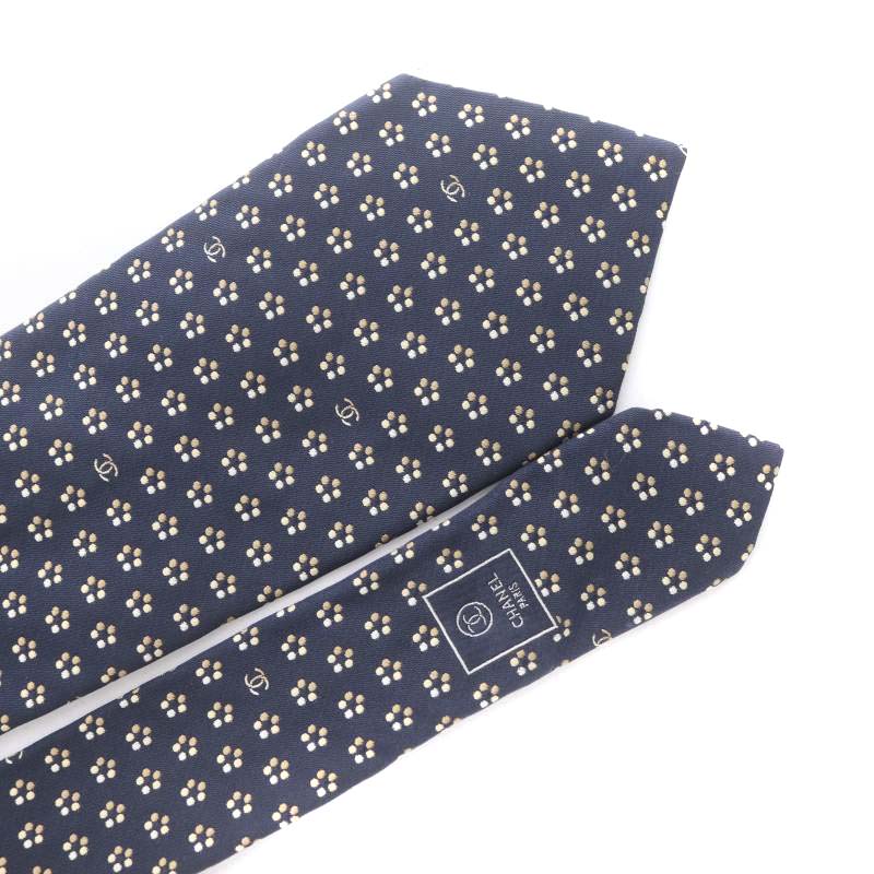 シャネル CHANEL ネクタイ レギュラータイ フラワー ココマーク 総柄  