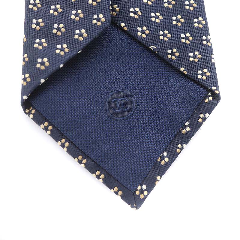 シャネル CHANEL ネクタイ レギュラータイ フラワー ココマーク 総柄  