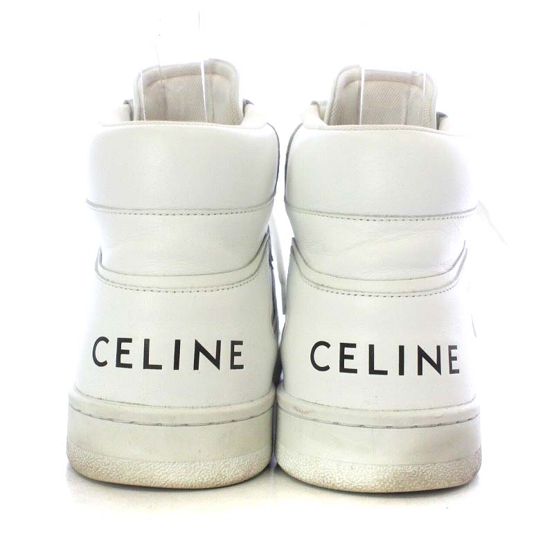 セリーヌ CELINE CT-01 スニーカー ハイカット レザー 41 26.5cm 白 