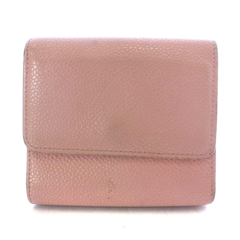 シャネル CHANEL ヴィンテージ 財布 二つ折り ココマーク キャビア  
