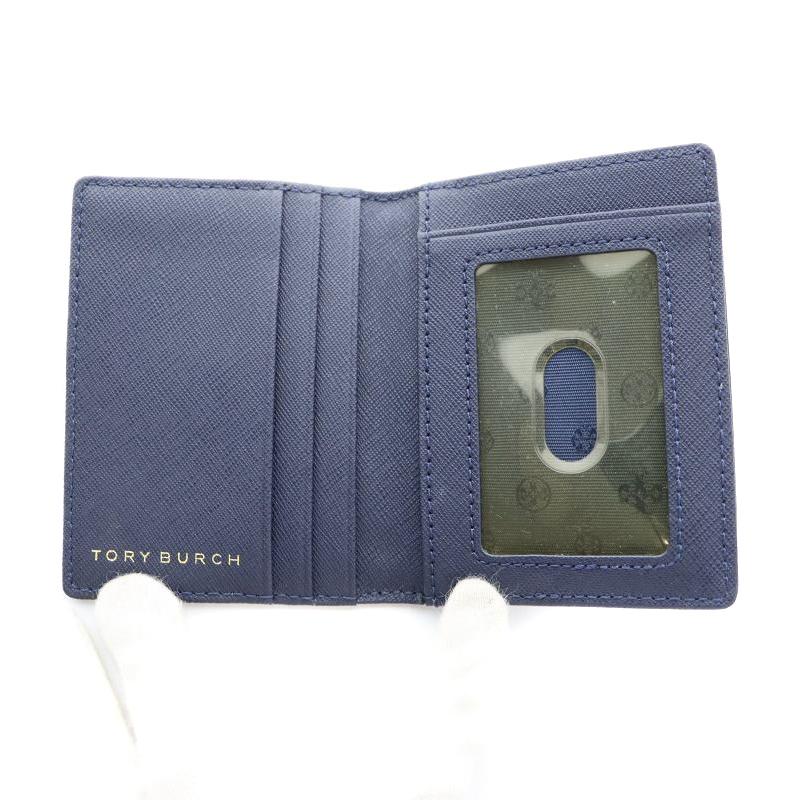 トリーバーチ TORY BURCH パスケース 定期入れ カードケース レザー 紺 