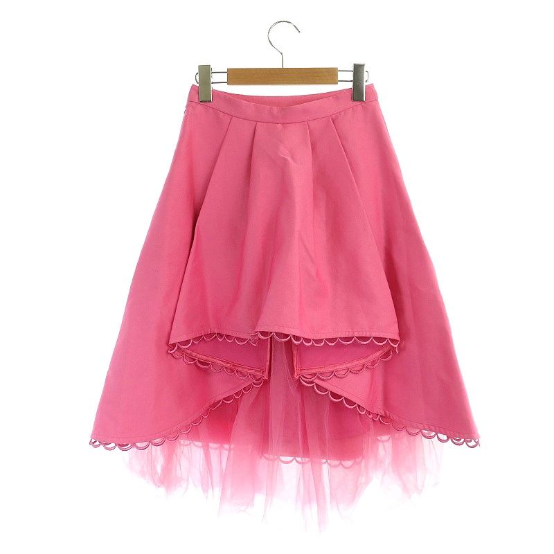 チェスティ Chesty フレアスカート チュール フレア ロング 0 ピンク  