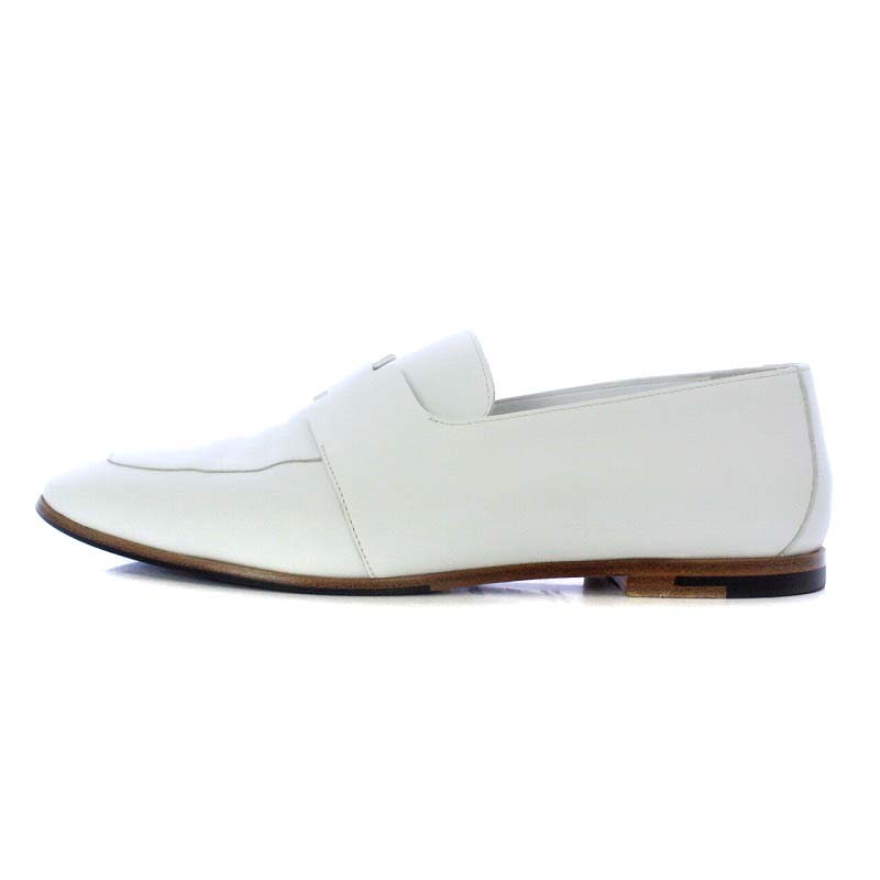 エルメス HERMES アンコラ モカシン パンプス フラット Hロゴ レザー  