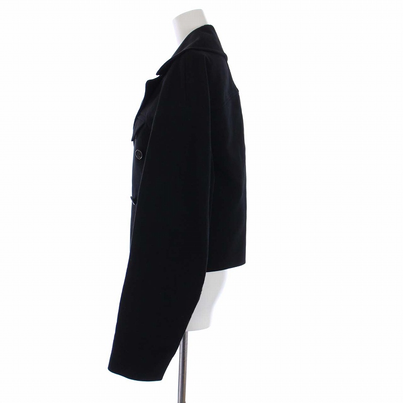 定価30万 ボッテガヴェネタ クロップドジャケット 黒 ブラック 36 44相当 定価30万 ボッテガヴェネタ クロップドジャケット 黒 ブラック 36 44