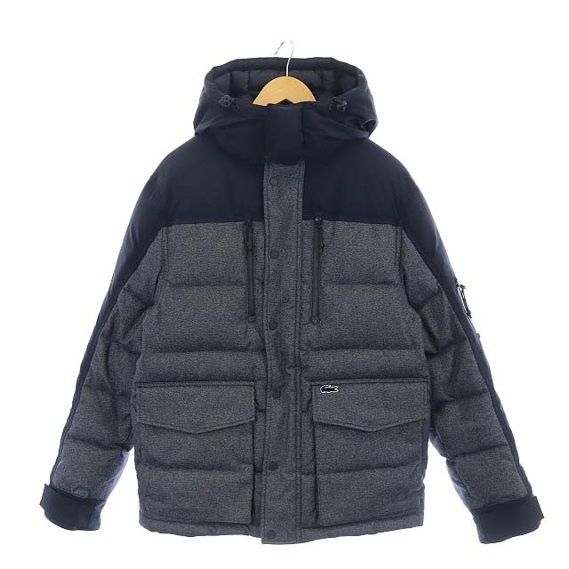 ラコステ LACOSTE ダウンジャケット ジップアップ アウター 異素材切替 