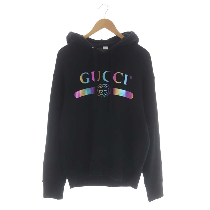 グッチ GUCCI レインボーロゴ フーデッドスウェットシャツ パーカー 
