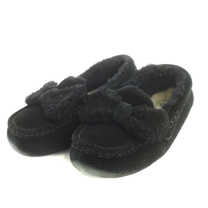 アグ UGG アンスレー ファー ボウ モカシン シューズ リボン ボア USA7 