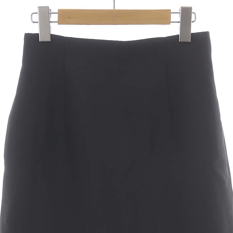 フォクシー FOXEY ベルベットロンドスカート タイト 膝丈 38 グレー 黒  