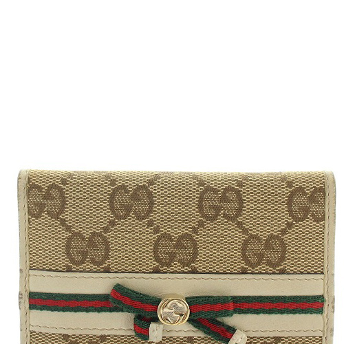 グッチ GUCCI GG柄シマ柄 シェリー キャンバスカードケース 名刺