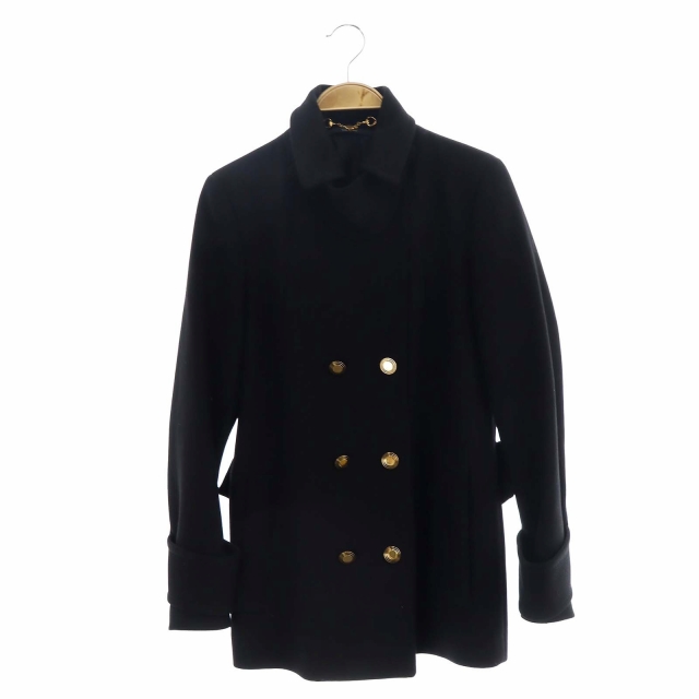 グッチ GUCCI ショートコート スプリングコート ステンカラー ダブル  