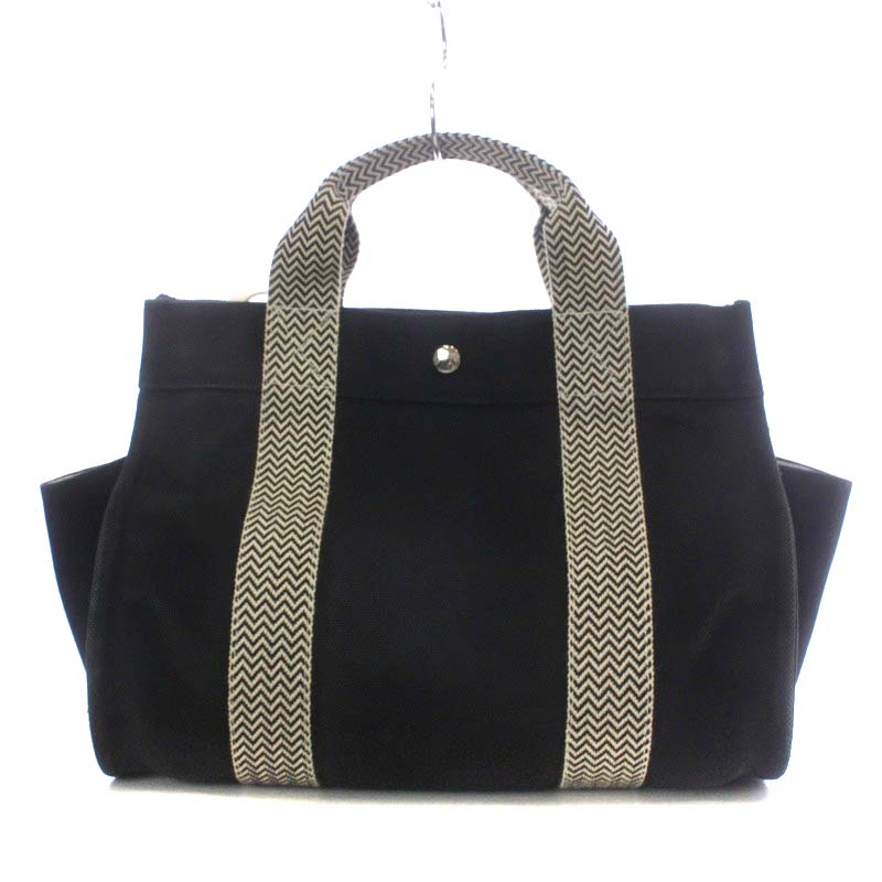 エルメス HERMES カンヌPM トートバッグ ハンドバッグ キャンバス  