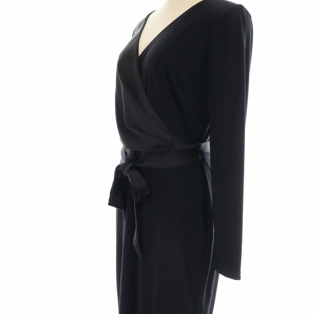 【極美品】ローレンラルフローレン 前後2WAYカシュクールワンピース リボン 黒 ローレンラルフローレン LAUREN RALPH LAUREN カシュクールワンピース