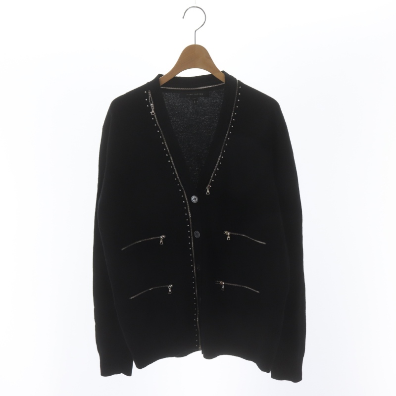 マークジェイコブス MARC JACOBS ウール スタッズ ジップ ニット  