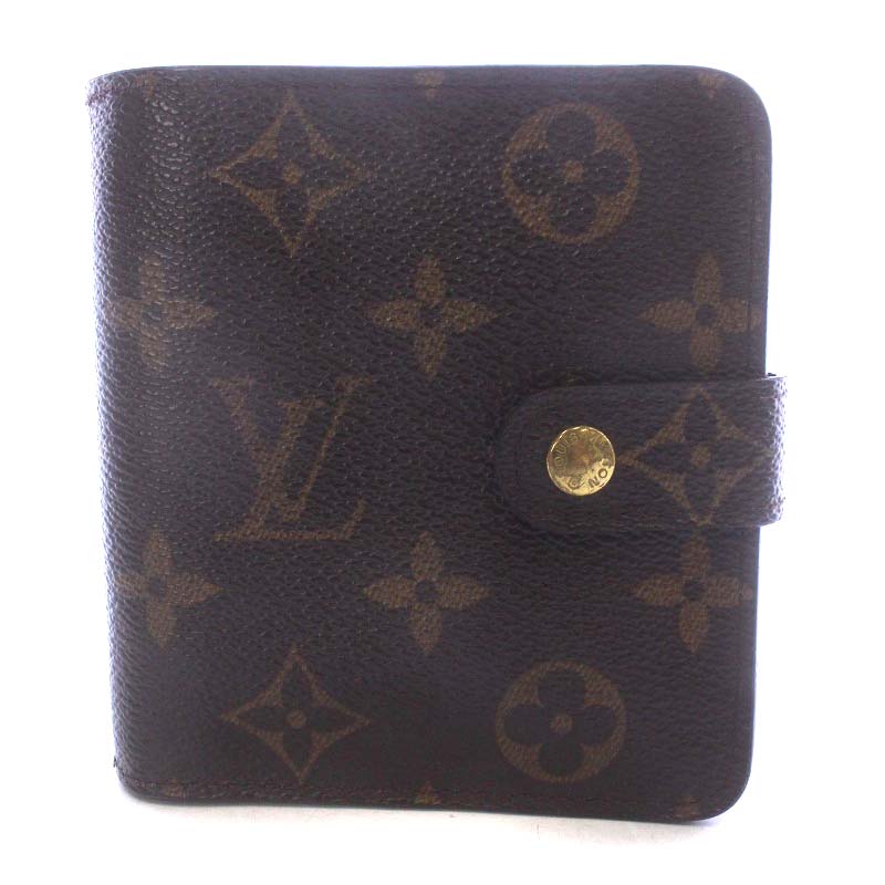 ルイヴィトン LOUIS VUITTON モノグラム コンパクトジップ 財布 二 