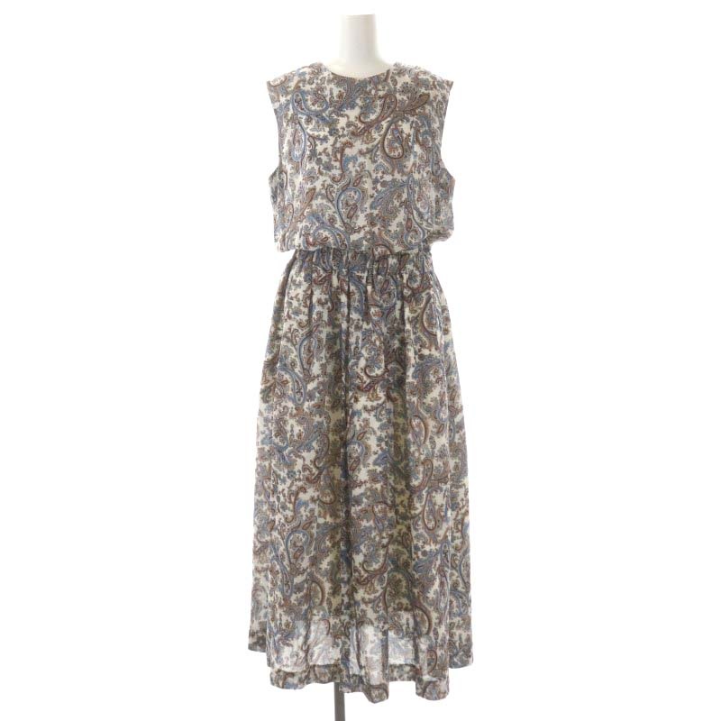 未使用品 サクラ SACRA ペイズリープリントロングワンピース  