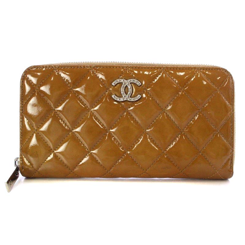 シャネル CHANEL ヴィンテージ マトラッセ 長財布 ラウンドファスナー 