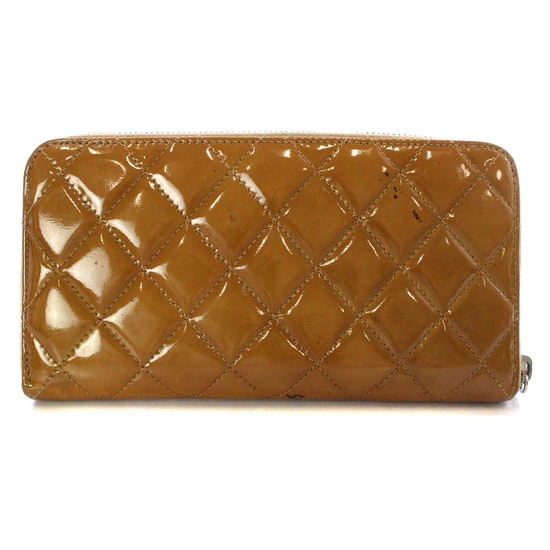 シャネル CHANEL ヴィンテージ マトラッセ 長財布 ラウンドファスナー 