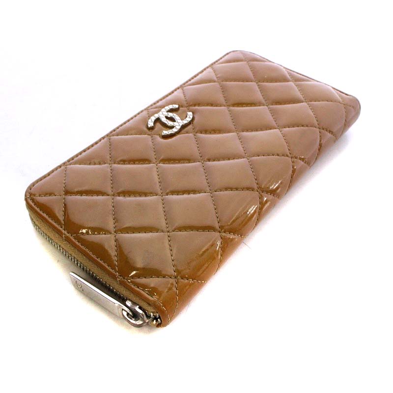 シャネル CHANEL ヴィンテージ マトラッセ 長財布 ラウンドファスナー 