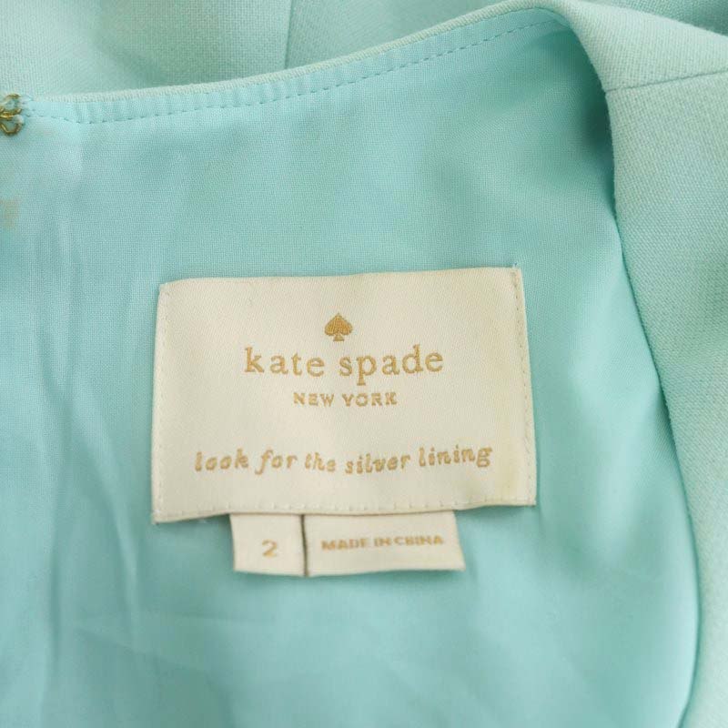 ケイトスペード KATE SPADE ワンピース 膝丈 ノースリーブ Vネック 2 